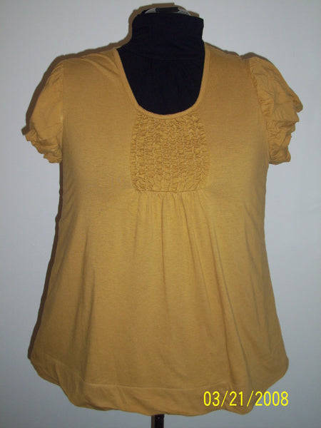 Gold Cap Sleeve Shirt