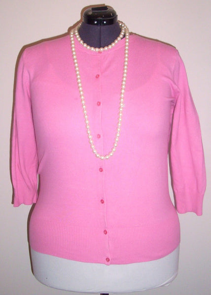 Pink  3/4 Sleeve Cardigan
