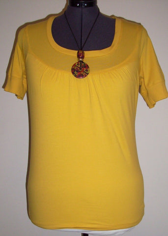 Gold T-shirt with Elastic Sleeves