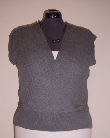 Gray Wrap Top