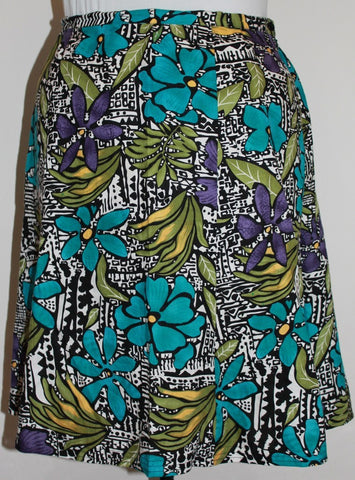 Floral  Linen Skirt