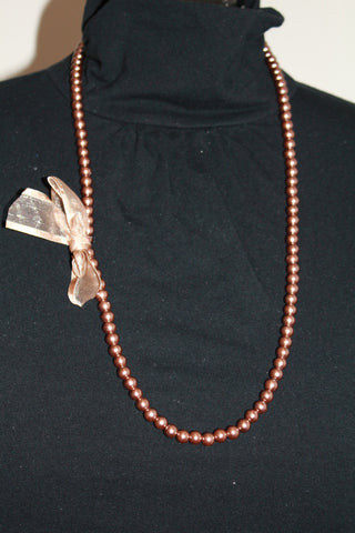 Champagne Pearl-like Necklace
