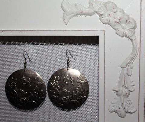 Floral Embossed Earrings