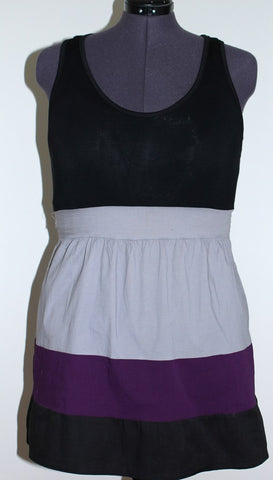 Grey & Black Empire Waist Dress