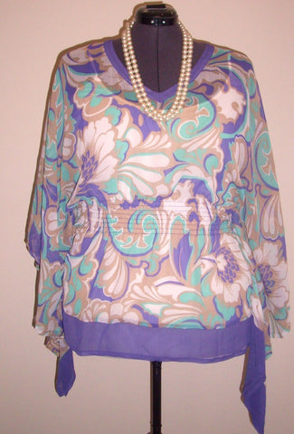 Kimono Sleeve Floral Shirt